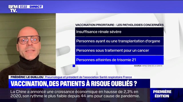 Frédéric Le Guillou (pneumologue): C'est incompréhensible que les insuffisants respiratoires chroniques ne puissent pas se vacciner