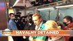 What happened in the moments before Alexei Navalny was arrested in Russia?