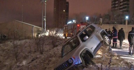 Uçurumun kenarında son anda durabildi