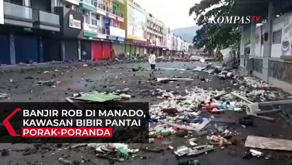 Akibat Banjir Rob, Kawasan Bibir Pantai di Manado Porak Poranda