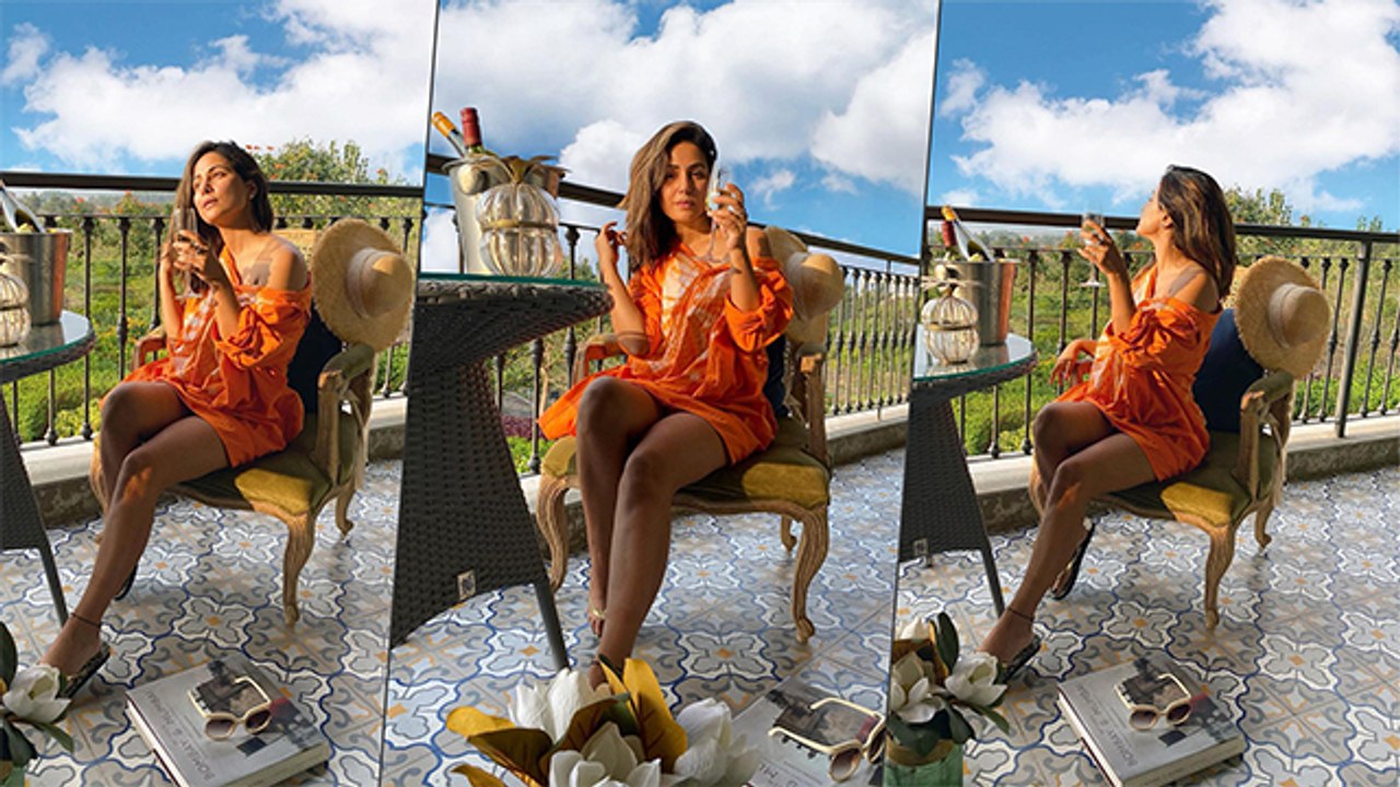 Hina Khan Celebrated Her Sunday Sipping On Some Champagne