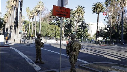 - ABD'de yönetim binalarının önü Ulusal Muhafızlarla dolu