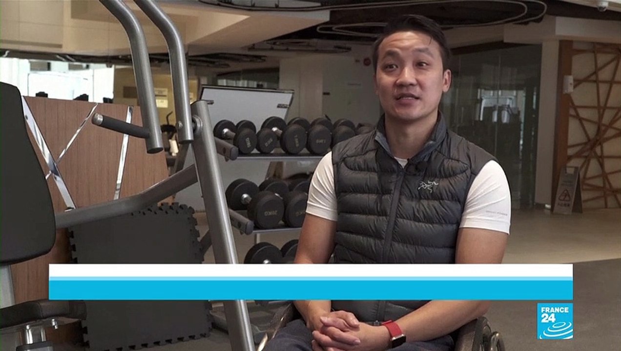In wheelchair, paraplegic Lai Chi-wai climbs up skyscraper in Hong Kong