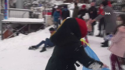 - İstanbul’da çocukların kar keyfi