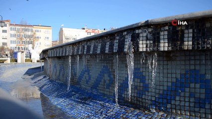 - Tekirdağ’ı buz kesti- Süs havuzları dondu