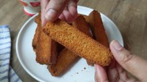 How to make Suji Rusk - Eggless Suji Cake Biscotti - Tea Time Toasts - Food Food - Big Recipe House
