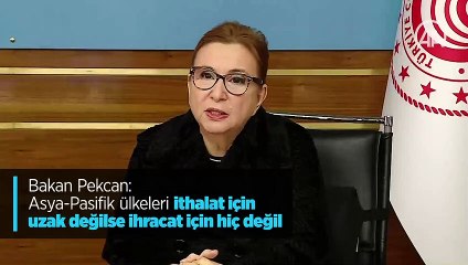 Bakan Pekcan: Asya-Pasifik ülkeleri ithalat için uzak değilse ihracat için hiç değil