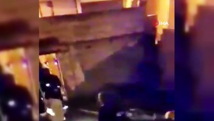 Göçük sonrasında yaşanan panik kamerada