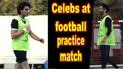 Ibrahim Ali Khan Aparshakti and others play football practice match