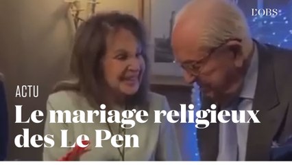 Download Video: Le mariage de Jean-Marie Le Pen avec sa femme Jany célébré par un abbé traditionaliste