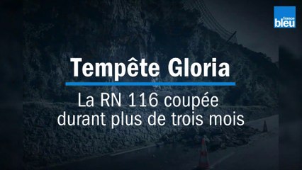 Tempête Gloria : la RN 116 coupée pendant plus de trois mois