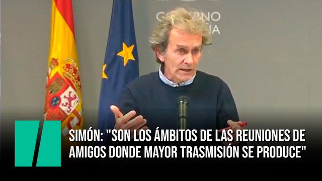 Fernando Simón: Son los ámbitos de las reuniones de amigos donde mayor trasmisión se produce