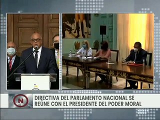 Directiva del Parlamento Nacional se reúne con el Presidente del Poder Moral