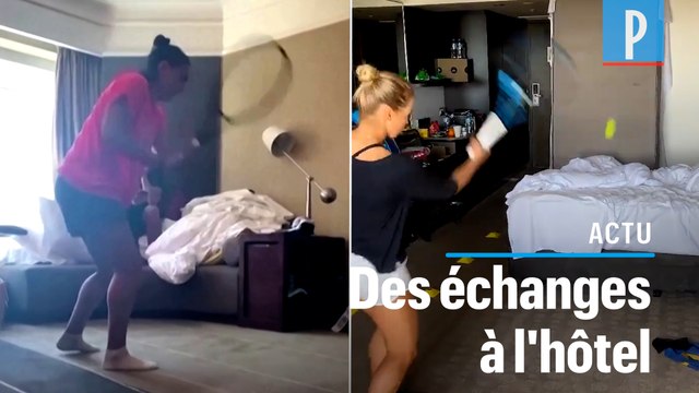 Open d’Australie : en quarantaine, des joueurs de tennis s’entraînent dans leur chambre d’hôtel