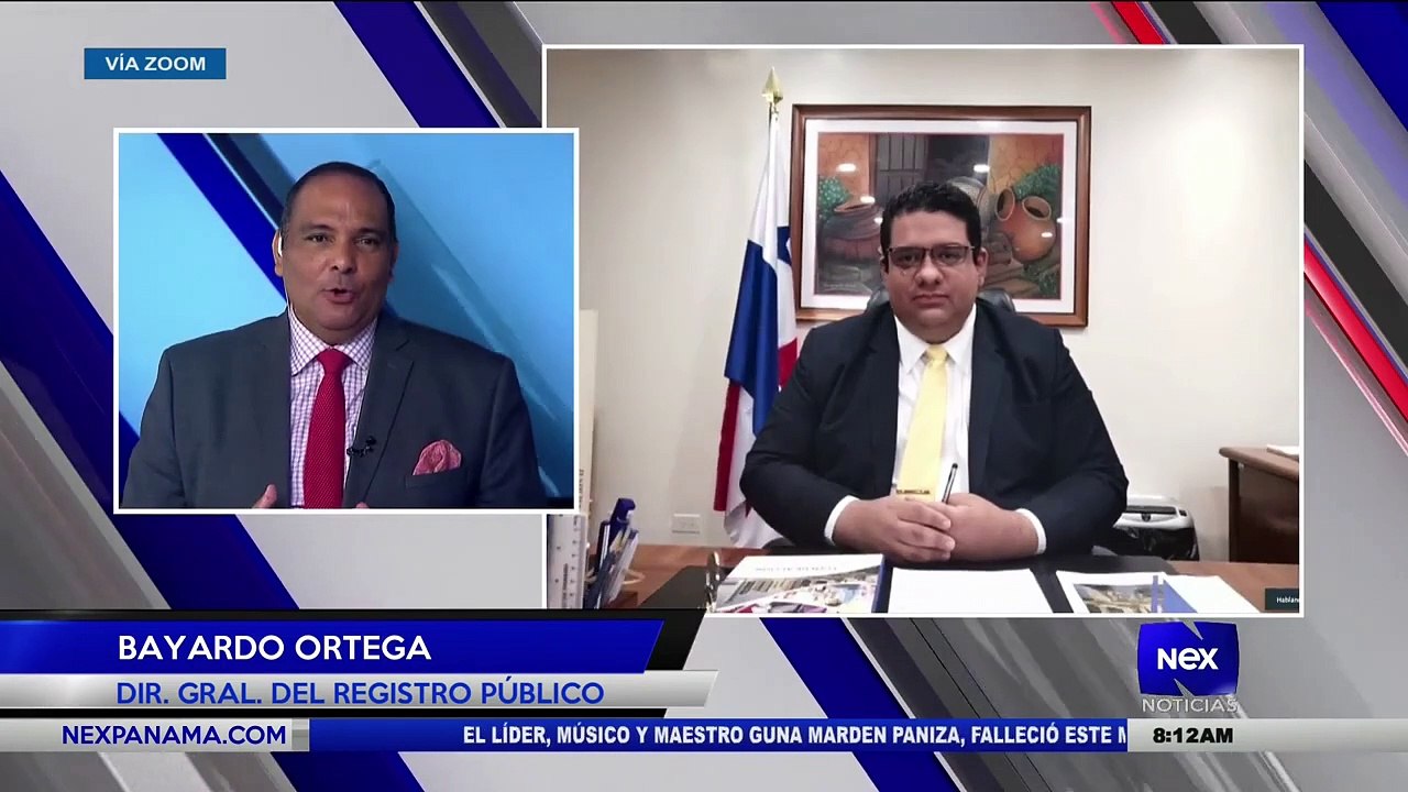 Entrevista a Bayardo Ortega, sobre los servicios virtuales del Registro Público por medio de la web  - Nex Noticias