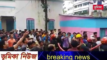 ময়মনসিংহে গাঙিনাপাড় হকার্স মার্কেটে ভয়াবহ আগুন _ ভূমিকা নিউজ