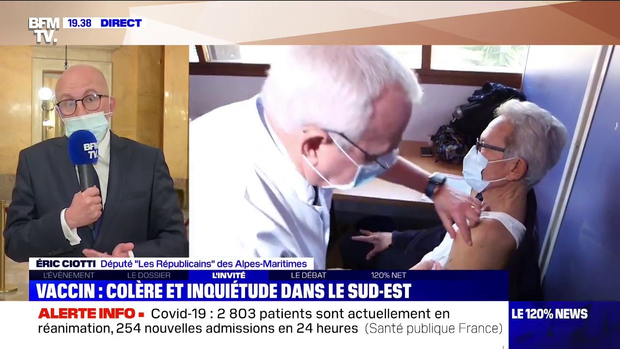 Vaccination anti-Covid: Eric Ciotti sollicite "l'arrivée de doses plus importantes dans le département des Alpes-Maritimes"