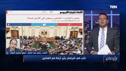 النائب رياض عبد الستار: الفن الهابط يضر بسمعة مصر.. و طارق الشناوي يرد: مش أي عمل فيه حشيش هيبقى حرام