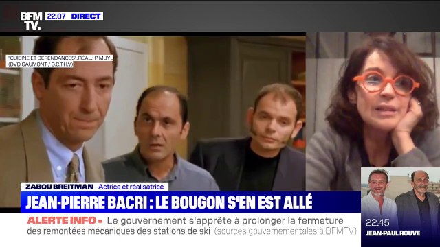 Zabou Breitman à propos de Jean-Pierre Bacri: Il n'aimait pas la triche