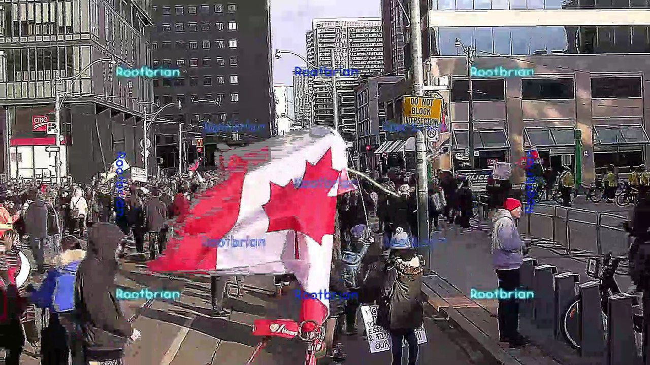 100-120 batshit/delusional fringe/truther/conspiracy nutcases march to both nathan phillips and yonge-dundas square