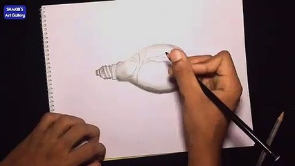 A Girl Inside a Bulb Easy Pencil Drawing For Beginners Step By Step ¦ Easy Drawing Tutorial