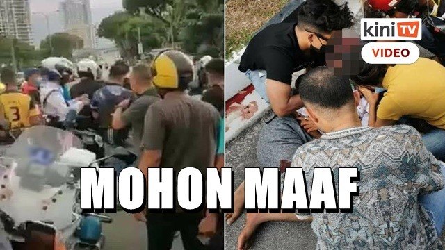 Sekumpulan lelaki mohon maaf dakwa polis tendang dua lelaki hingga kemalangan