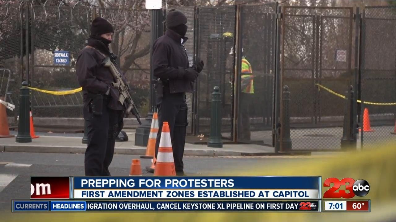 Prepping for protesters
