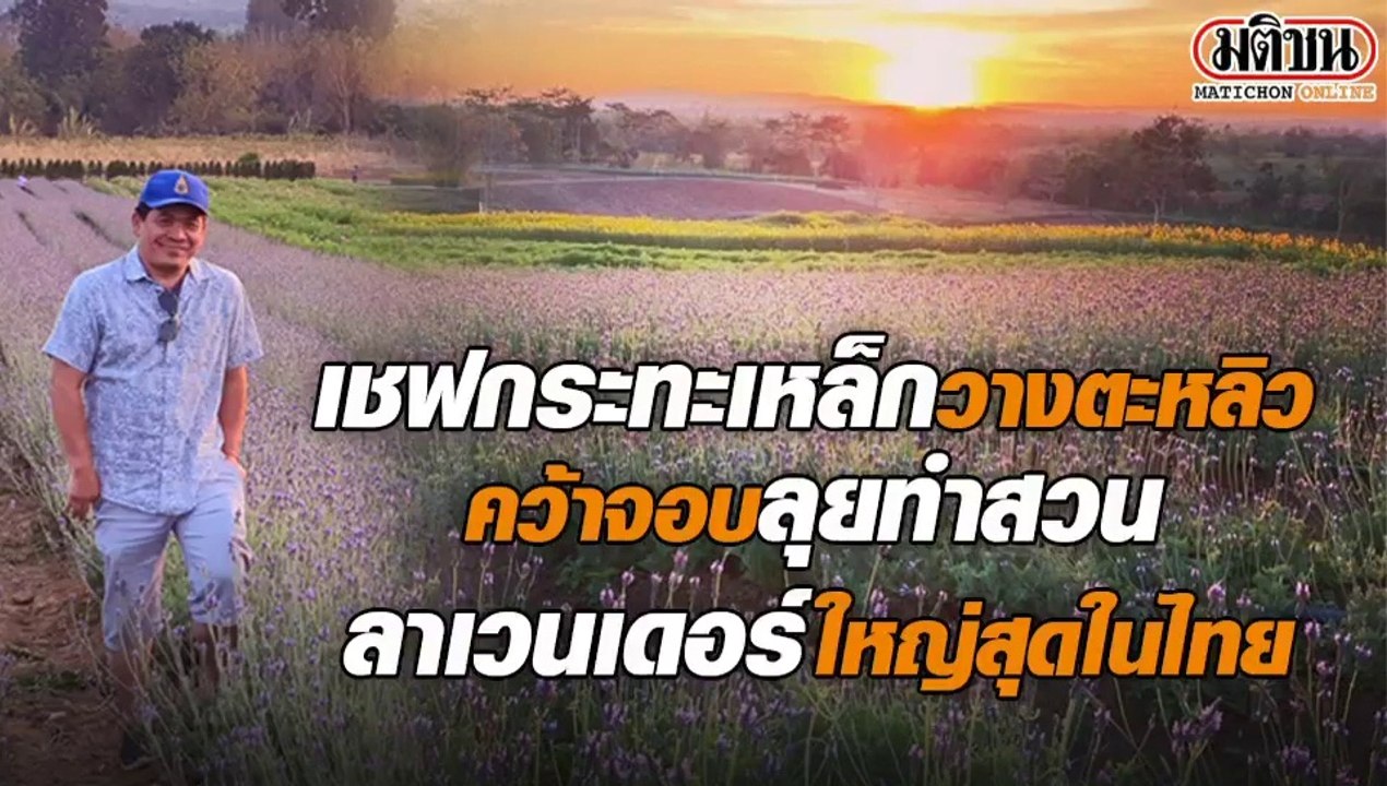 เชฟกระทะเหล็กวางตะหลิว หันมาทำทุ่งลาเวนเดอร์ใหญ่ที่สุดในไทย ที่วังน้ำเขียวโคราช