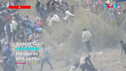 Mencekam! Bentrokan Imigran Honduras Vs Aparat Guatemala