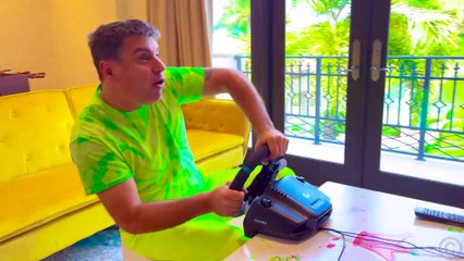 Nastya and dad changed places