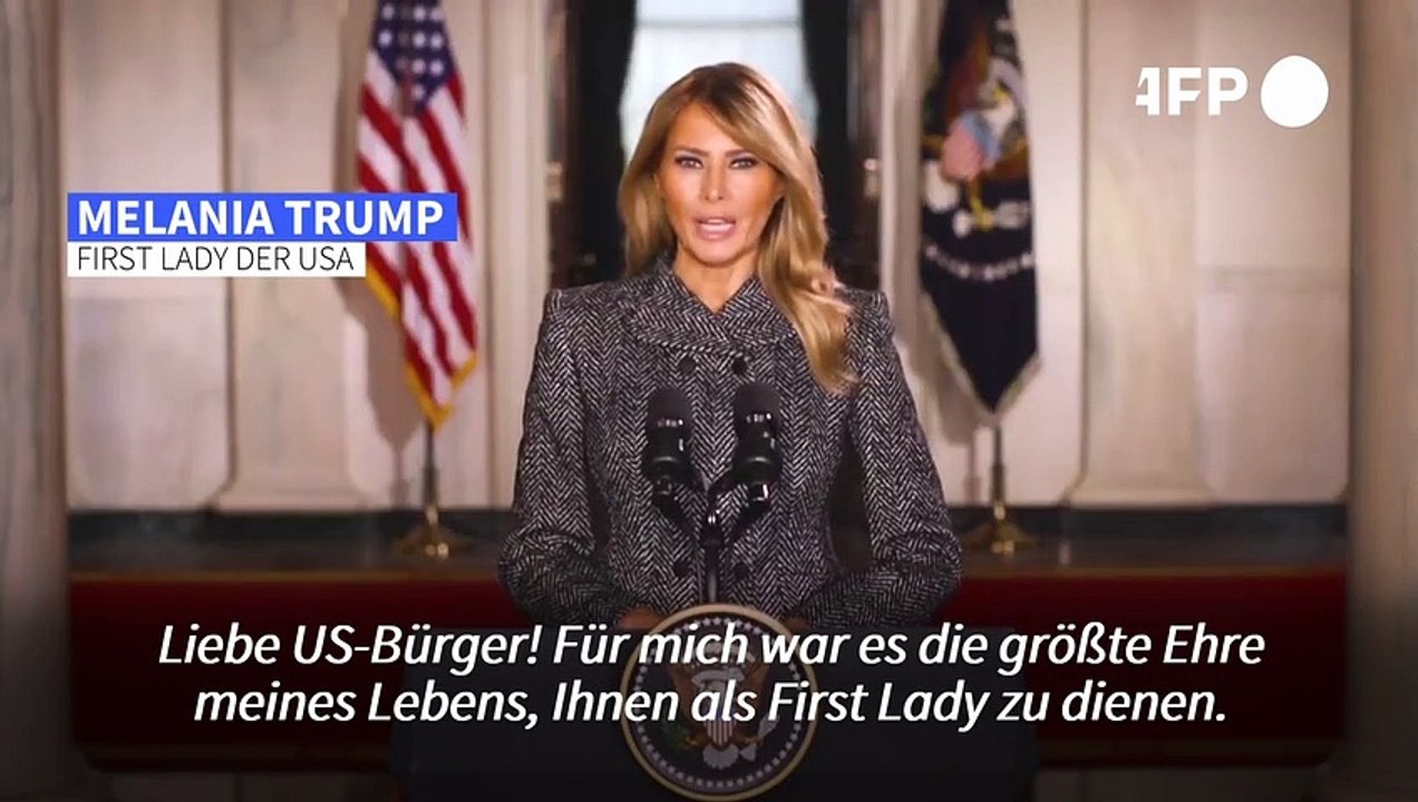 Melania trumps abschiedsbotschaft als first lady