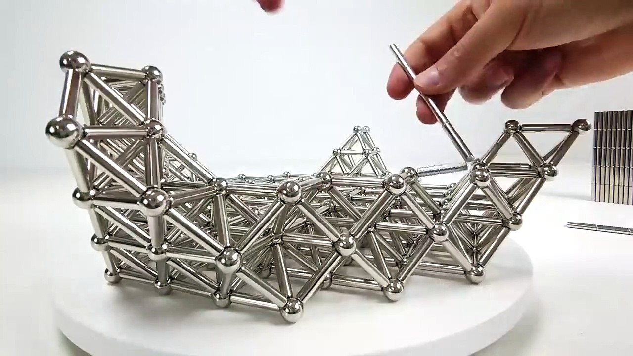 Magnet Cuboctahedron Lamp VS Magnetic Catapult _ Magnetic Games