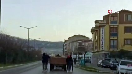 Bursa’da tehlikeli yolculuk kamerada