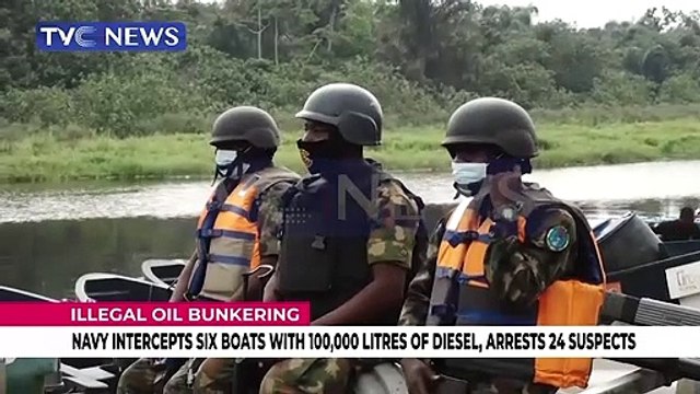 Navy intercepts six boats with 100,000 litres of diesel, arrests 24 suspects
