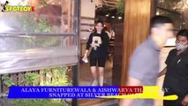 Alaya Furniturewala and Aishwarya Thackeray Snapped At Silver Beach Cafe