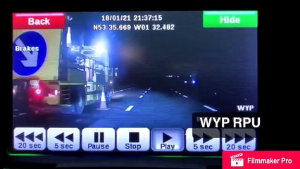 Watch shocking moment brave police officer stops car driving wrong way on M1 with head-on crash