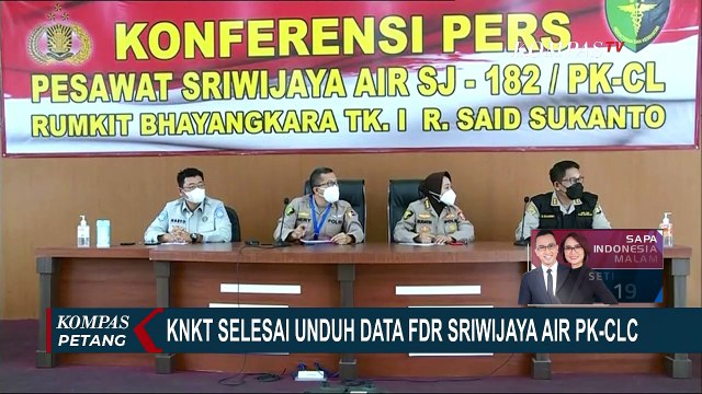 KNKT Selesai Unduh Data FDR Sriwijaya Air PK-CLC