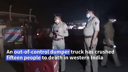 Out-of-control truck kills 15 on Indian roadside