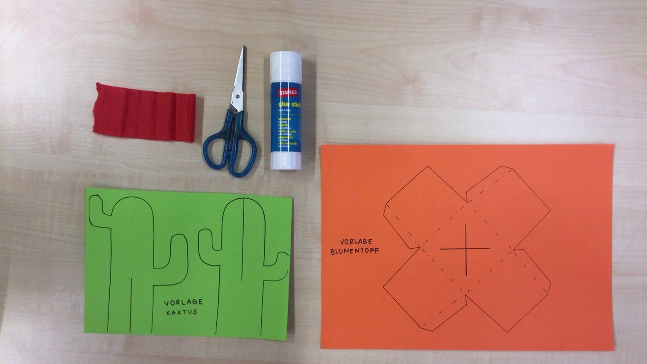 Videoanleitung Kaktus basteln