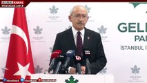 CHP Genel Başkanı Kılıçdaroğlu Gelecek Partisi'ne yaptığı ziyarette konuştu: ''Ülke 1970'li yıllardaki kaosa sürüklenebilir''