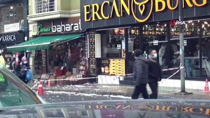 İstanbul’un göbeğinde akılalmaz olay: Turistin başına buz kütlesi düştü