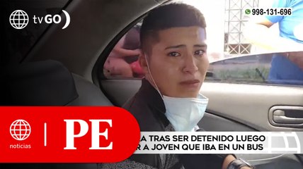 Delincuente llora tras ser detenido por robar celular | Primera Edición