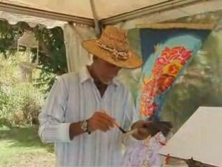 Démonstration 'acrylique aquarelle rapide de  tronet marcel