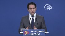 PP urge a Sánchez a comparecer en Congreso ante los 