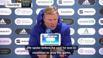Koeman defends playing Messi after Argentine sees red in Barca defeat