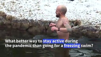 Munich daredevils take to icy waters in Covid-era challenge