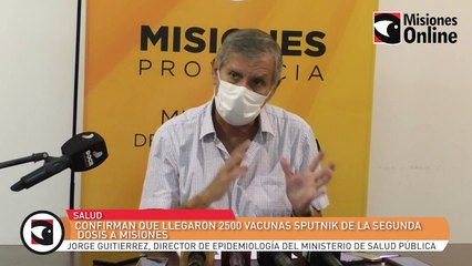 Confirman que llegaron 2500 vacunas Sputnik de la segunda dosis a Misiones