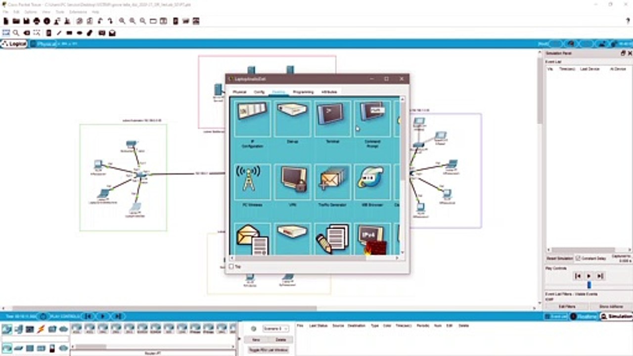 SIMULAZIONE FUNZIONAMENTO SUBNETTING