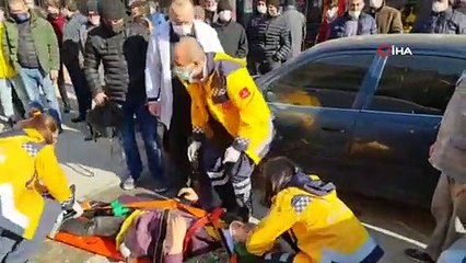 Ehliyetsiz sürücünün çarptığı kadına ilk müdahaleyi başhekim yaptı