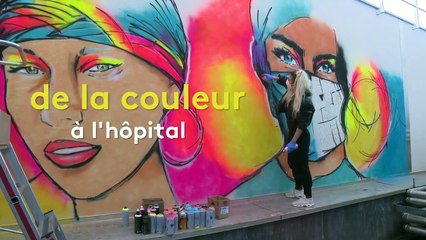 Les œuvres colorées de Juliette, graffeuse engagée, redonnent espoir aux soignants et malades hospitalisés